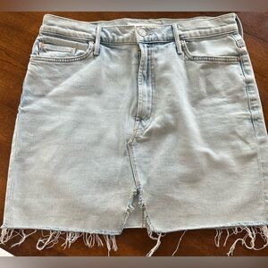 MOTHER The Sacred Slit Mini Skirt in Saved by The Bell